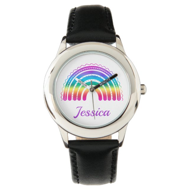 Colorful Boho Rainbow Gradient Watch (Front)