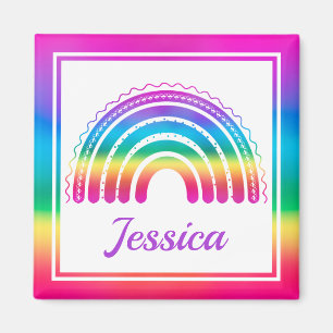 Colorful Boho Rainbow Magnet