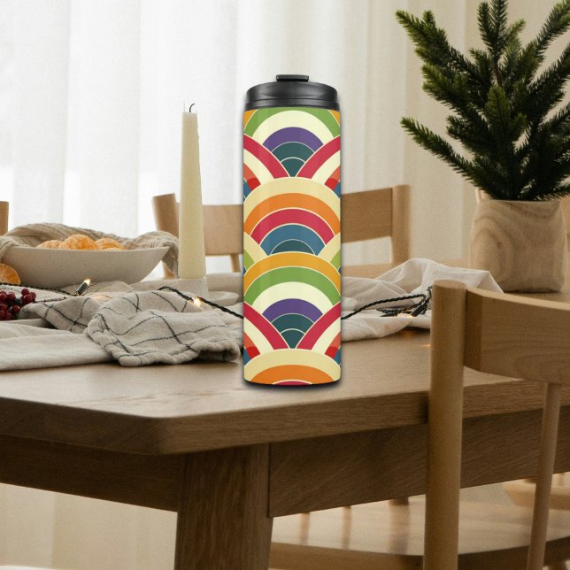 Colorful Boho Rainbow Thermal Tumbler (Creator Uploaded)