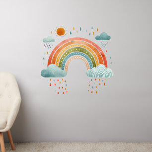 Colorful Boho Rainbow Wall Decal