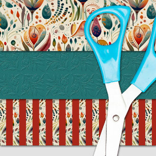 Colorful Boho Style Birthday or Other Occasion Wrapping Paper Sheets
