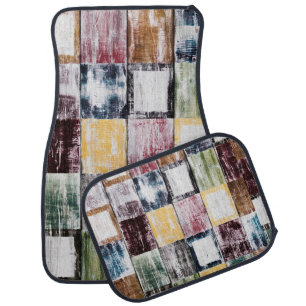 colorful boho style car floor mat