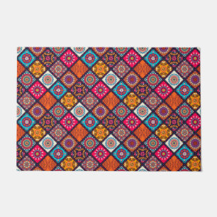colorful boho style doormat