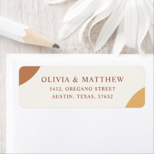 Colorful Boho Terracotta Arches Return Address Label