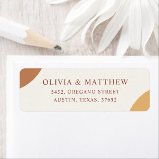 Colorful Boho Terracotta Arches Return Address Label