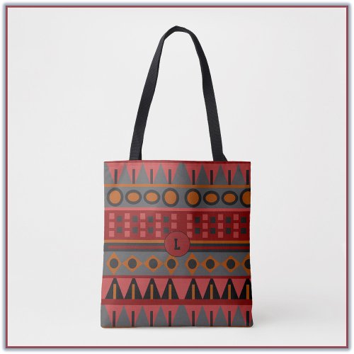 Colorful Boho Tribal Pattern Tote Bag