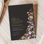 Colorful Boho Wildflower Garden Bridal Shower Invitation at Zazzle