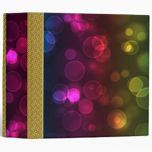 Colorful Bokeh and Gold Binder