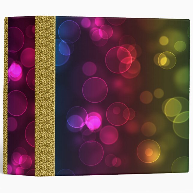 Colorful Bokeh and Gold Binder (Front/Spine)