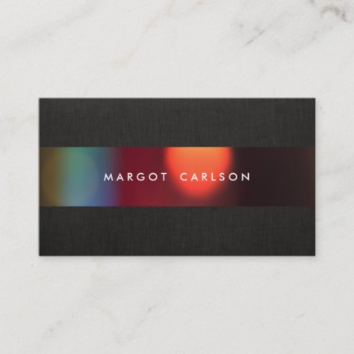 Colorful Bokeh Black Party and Event Coordinator Business Card
