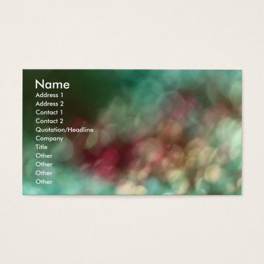 Colorful Bokeh Business Card