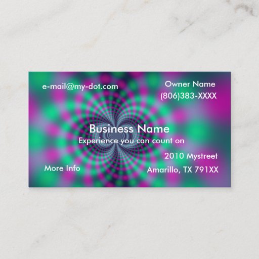 Customizable Colorful Bokeh Fractal Business Card