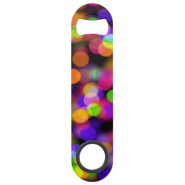 Colorful Bokeh Light Bubbles Bar Key (Front)