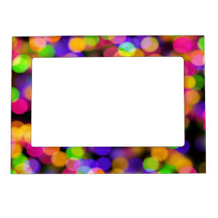 Colorful Bokeh Light Bubbles Magnetic Frame