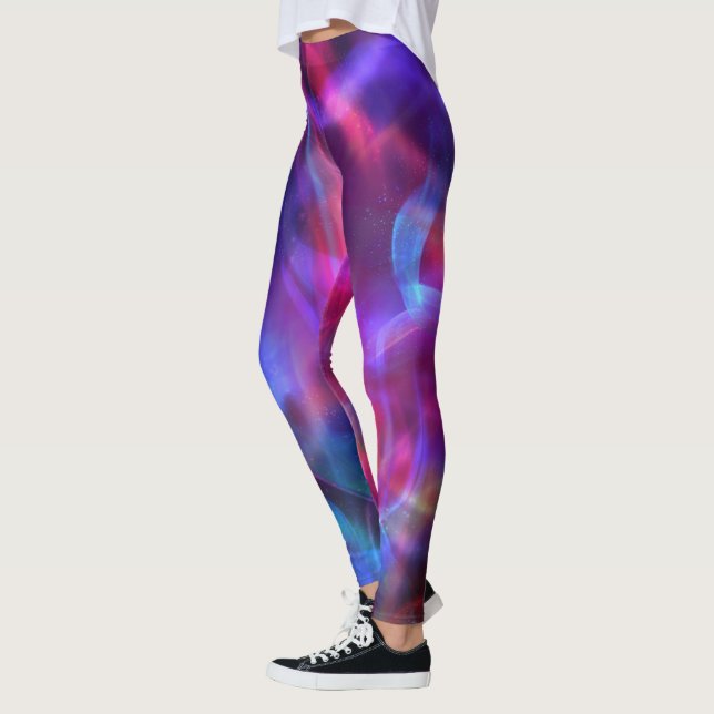 Colorful Bokeh Light Pattern Leggings (Left)