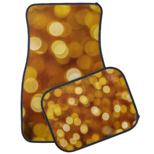 Colorful bokeh lights, Christmas background. Car Floor Mat