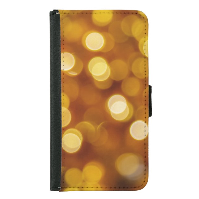 Colorful bokeh lights, Christmas background. Samsung Galaxy Wallet Case (Front)