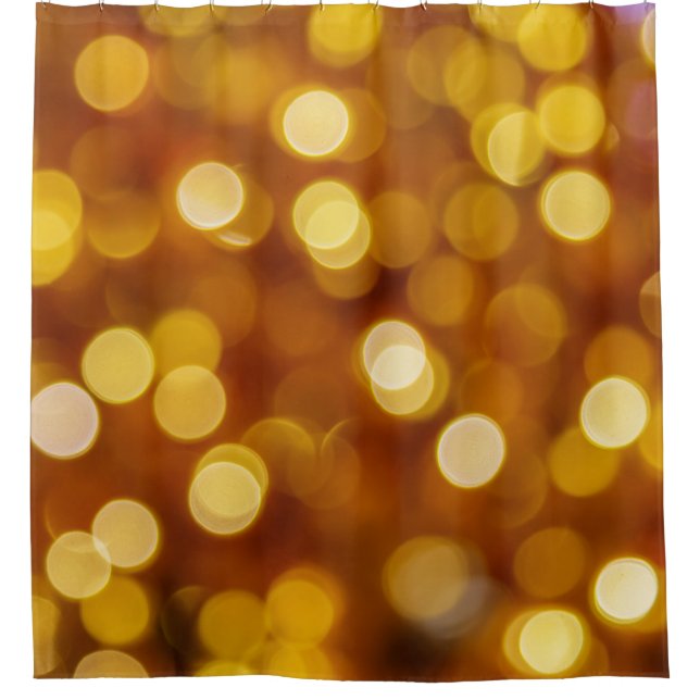 Colorful bokeh lights, Christmas background. Shower Curtain (Front)