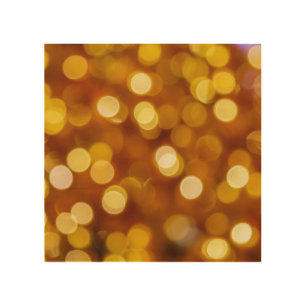 Colorful bokeh lights, Christmas background. Wood Wall Art