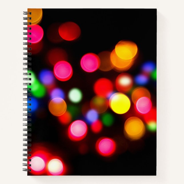 Colorful bokeh lights        notebook (Front)