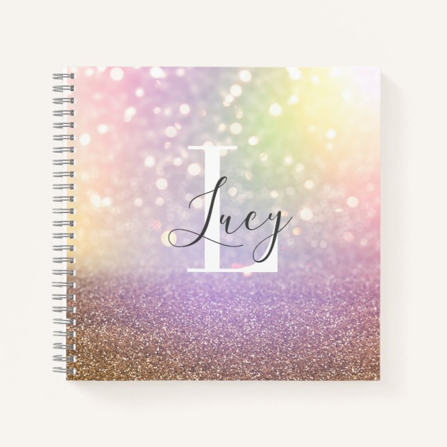 Colorful bokeh lights         notebook (Front)