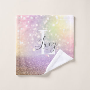 Colorful bokeh lights          wash cloth