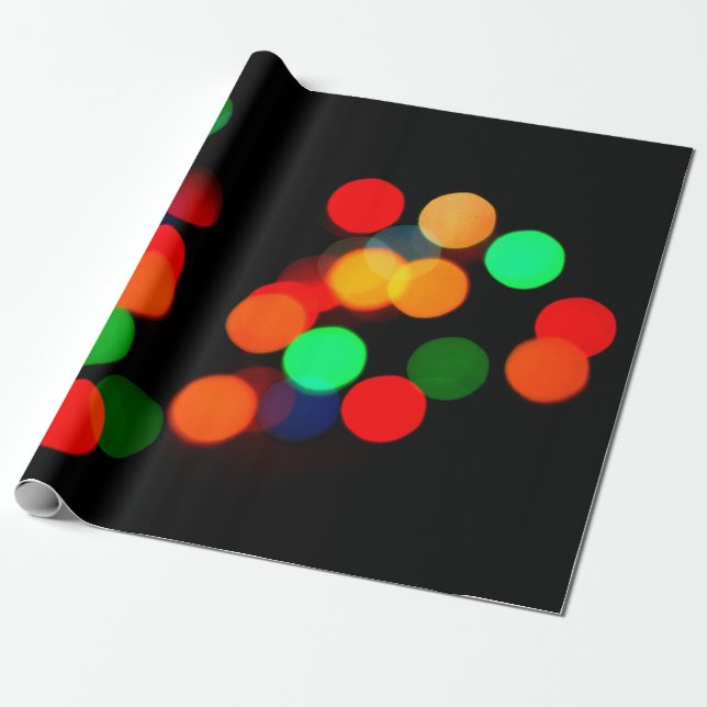 Colorful bokeh lights wrapping paper (Unrolled)