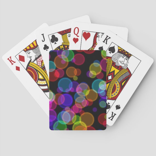 Colorful Bokeh Poker Cards (Back)