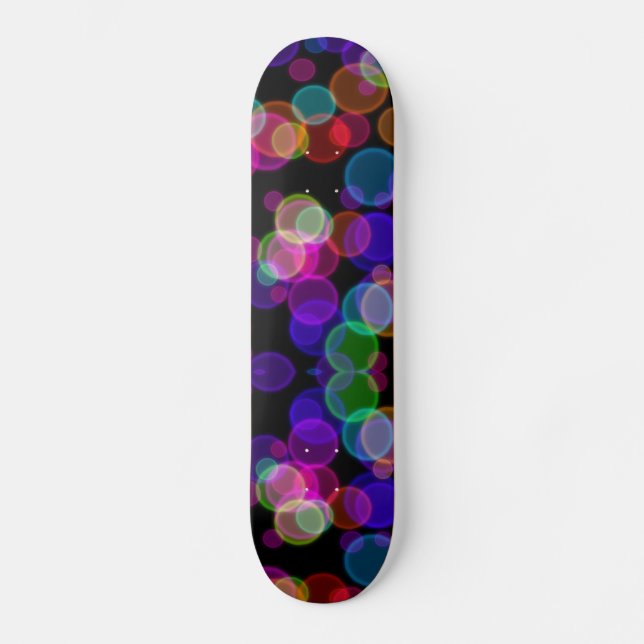 Colorful Bokeh Skateboard (Front)