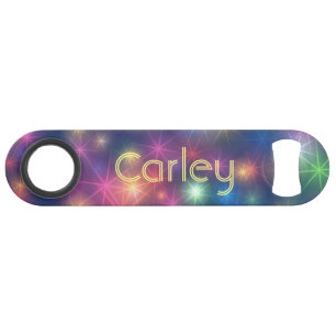 Colorful Bokeh Sparkles Personalised Bar Key