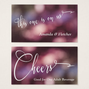 Colorful Bokeh & Typography Drink Tickets