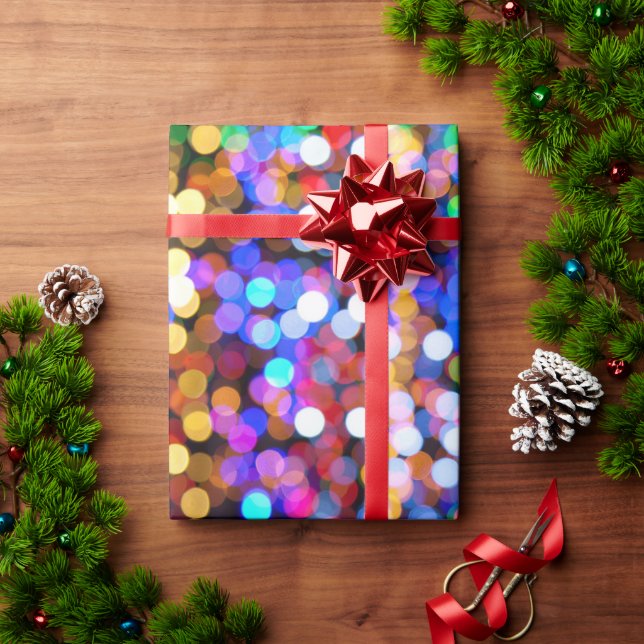 Colorful Bokeh  Wrapping Paper (Holiday Gift)