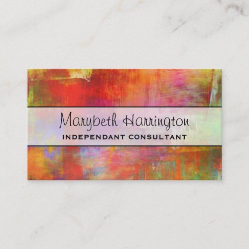 Colorful Bold Abstract Painting Business Card