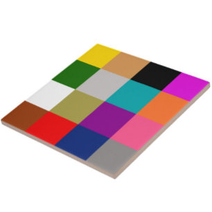 Colorful Bold Color Blocks Pattern Design Ceramic Tile