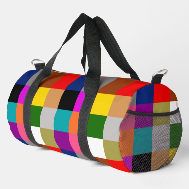 Colorful Bold Color Blocks Pattern Design  Duffle Bag (Creator Uploaded)