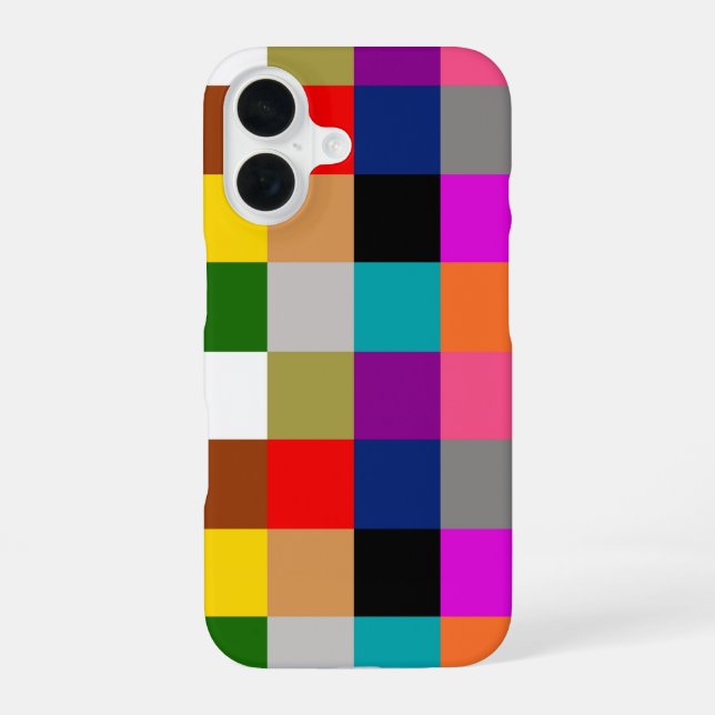 Colorful Bold Color Blocks Pattern Design  Iphone Case (Back)