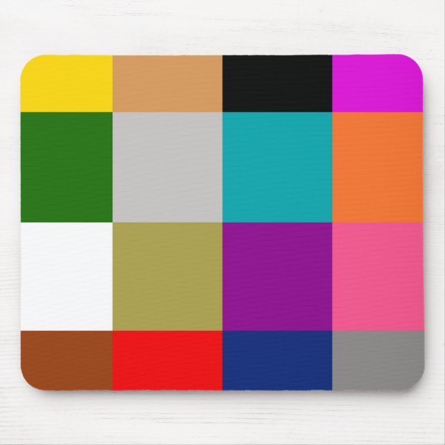 Colorful Bold Color Blocks Pattern Design  Mouse Pad (Front)