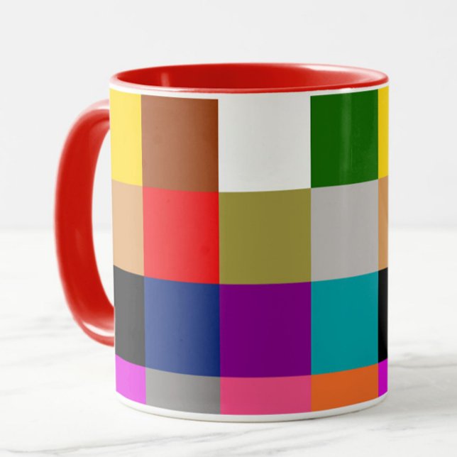 Colorful Bold Color Blocks Pattern Design  Mug (Creator Uploaded)