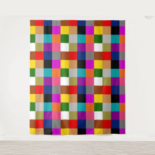 Colorful Bold Color Blocks Pattern Design Tapestry