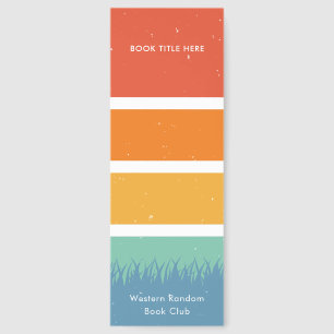 Colorful Bold Custom Book Club Bookmarks