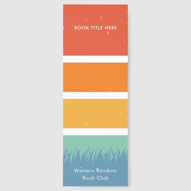 Colorful Bold Custom Book Club Bookmarks (Front)