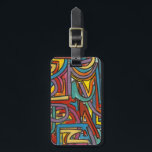 Colorful Bold Geometric Abstract Modern Art Luggage Tag<br><div class="desc">Luggage Tag with Colorful Bold Geometric Abstract Modern Art</div>