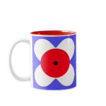 colorful bold graphic floral CaféOlé 11oz. mug