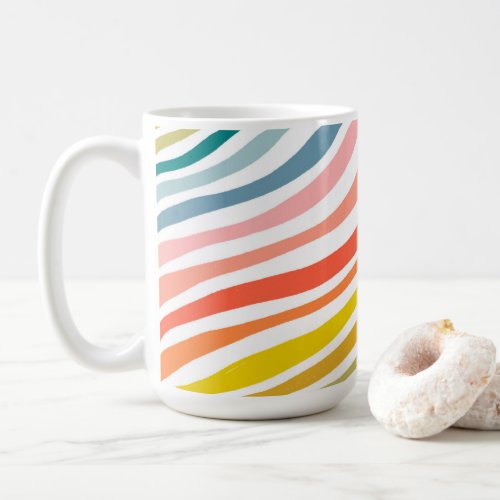 Colorful Bold Modern Simple Stripes Coffee Mug