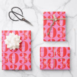 Colorful Bold Pink and Red 30th Birthday  Wrapping Paper Sheets<br><div class="desc">Make your loved one's 30th birthday extra special with our vibrant 30th gift wrap featuring a bold pink and red design. This milestone wrapping paper is perfect for celebrating this significant occasion in style. Surprise your loved one with this eye-catching 30th wrap that will make their gift stand out</div>