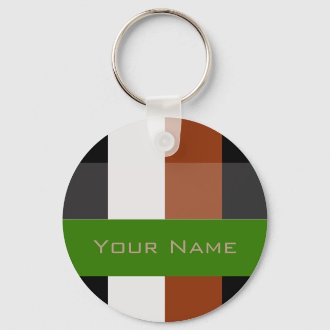 Colorful Bold Stripes Keychain (Front)