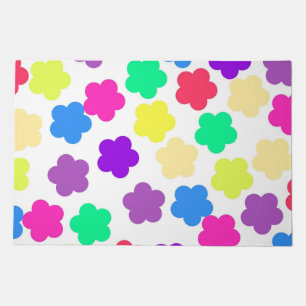 Colorful Bold Y2K Wildflower Vibrant Spring Doormat