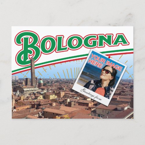 Colorful Bologna Italy photo collage Postcard