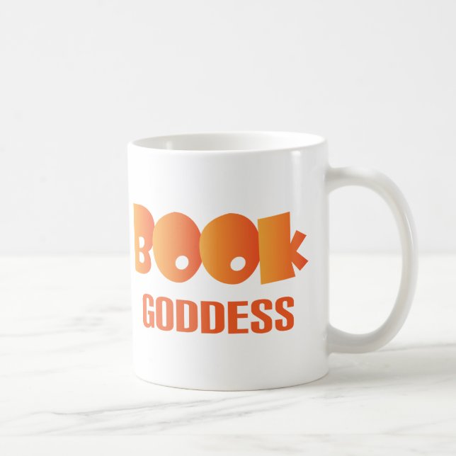 Colorful Book Goddess Reading Gift Coffee Mug (Right)