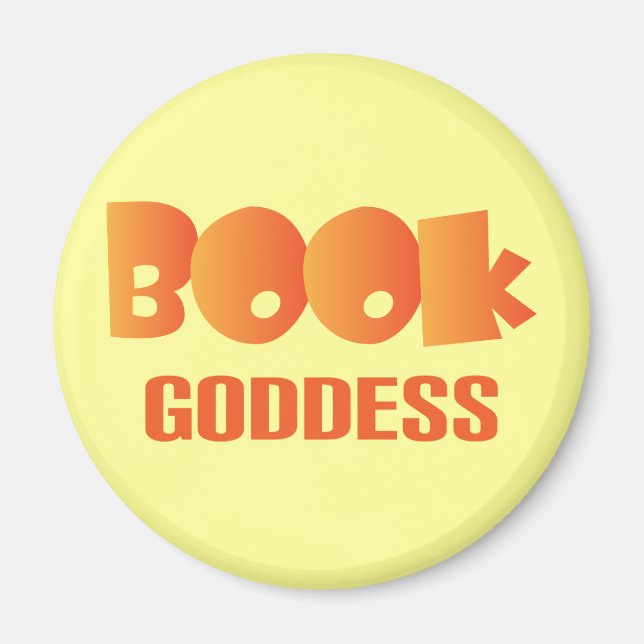 Colorful Book Goddess Reading Gift Magnet (Front)